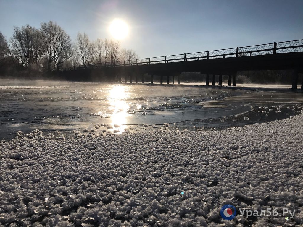 Река урал в Орске, 12.12.2025
