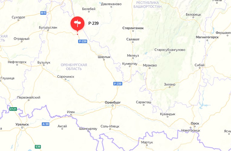 Карта оренбург казань
