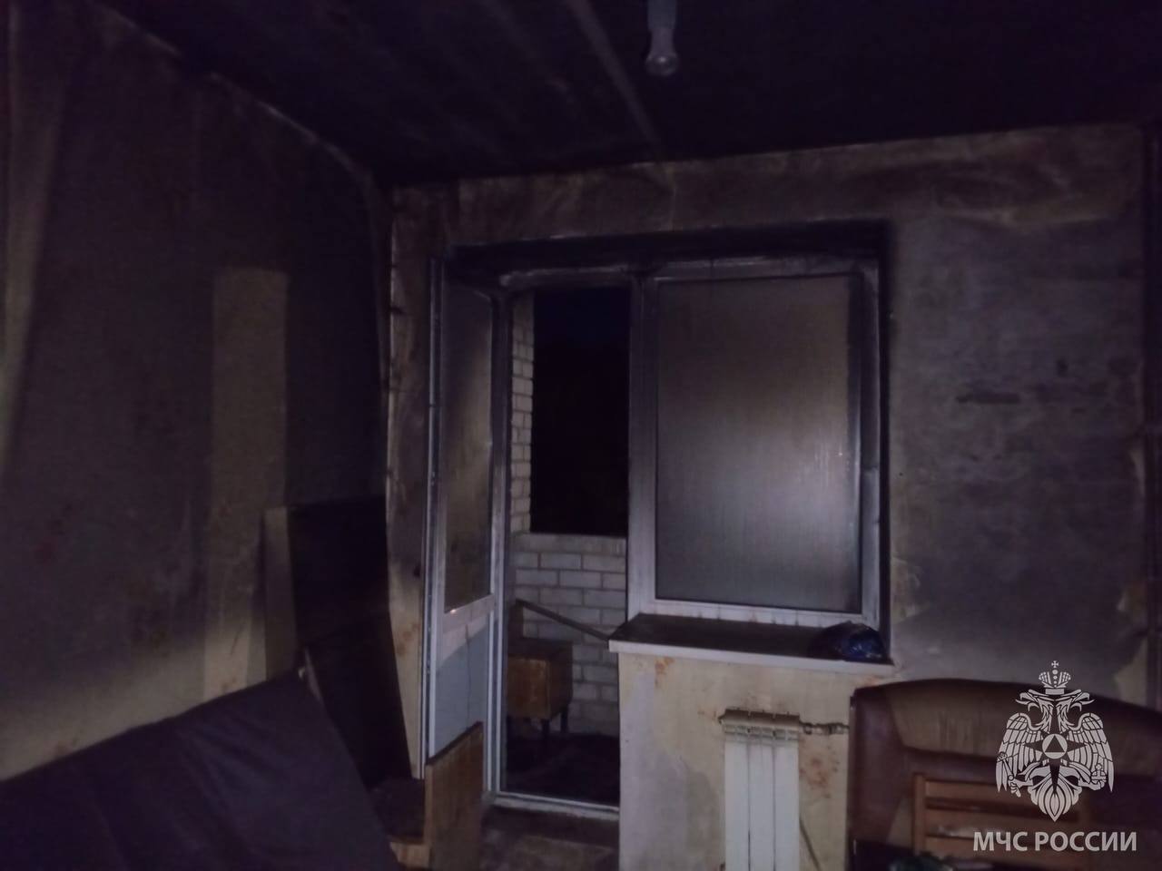 Квартира после пожара. Фото МЧС по Оренбургской области 