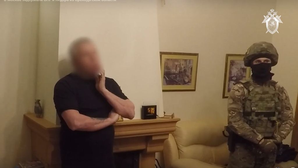 Кадры задержания Сергея Корчагина. Скриншот видео СУ СК России по Оренбургской области