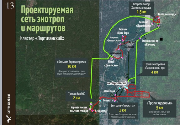 Проект сети экотроп и маршрутов. Источник: ТГ-канал нацпарка