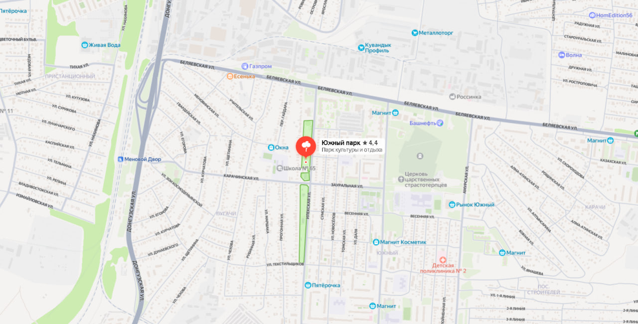 Парк на Яндекс Картах