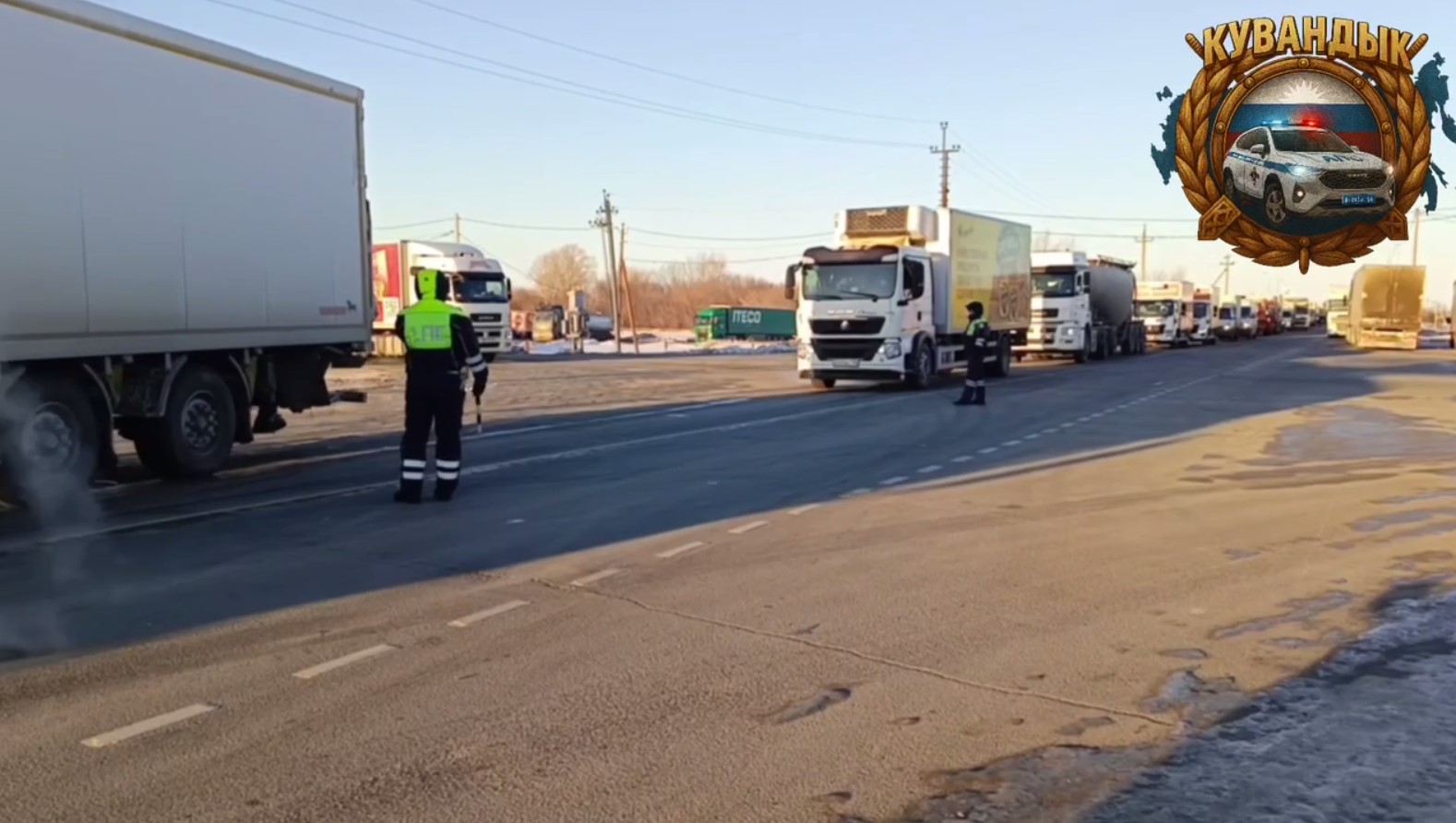 Обстановка в Краснощеково, стоп-кадр из видео ГАИ «Кувандыкский»