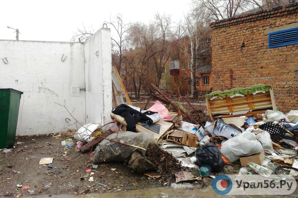 Возле одной из контейнерных площадок в Орске, март 2019 г.