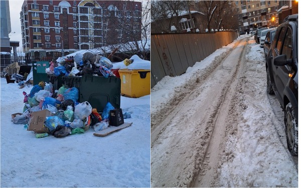 Обстановка в одном из дворов Оренбурга. Источник: Читатели Урал56.Ру