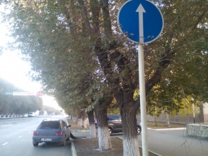 Почему возле администрации Орска демонтировали дорожный знак?
