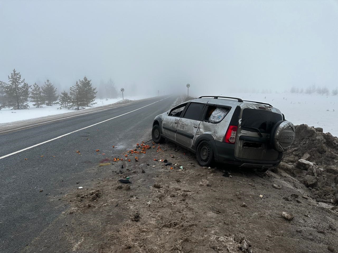 На месте ДТП. Фото УМВД по Оренбургской области 