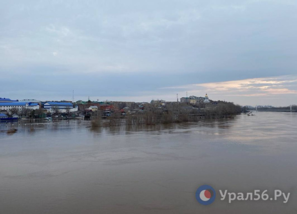 Уровень воды в Урале у Оренбурга на 16:00 достиг 1010 см