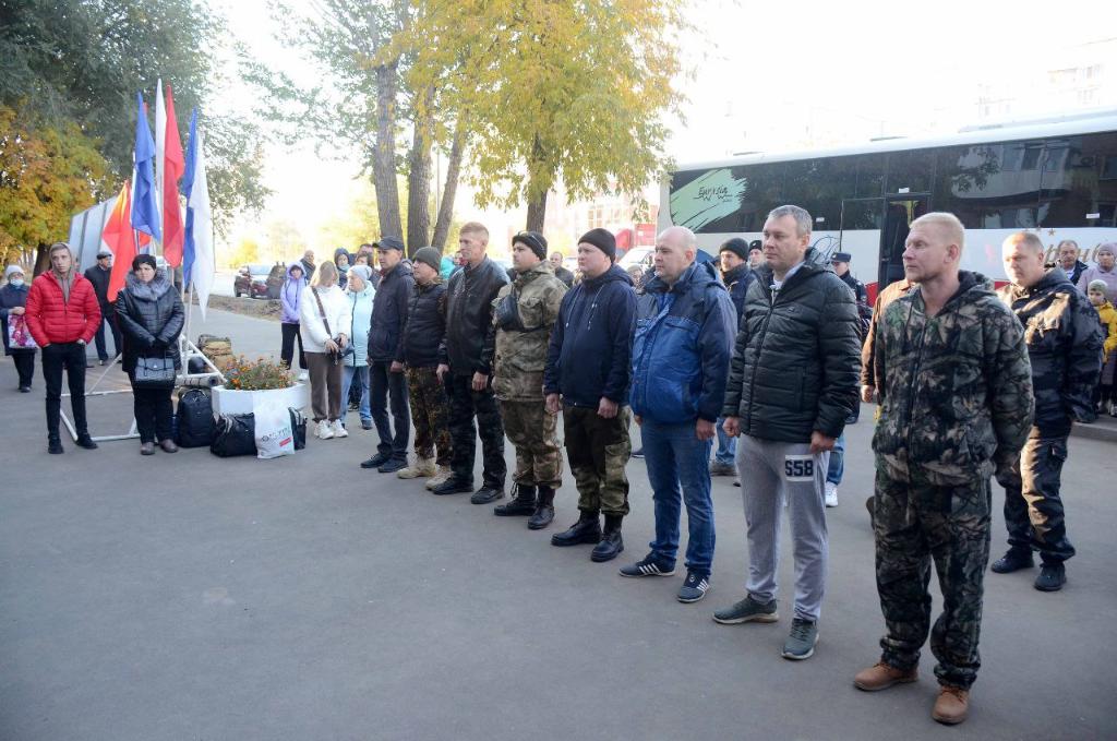 Проводы мобилизованных в Оренбурге. Фото: Администрация Оренбурга