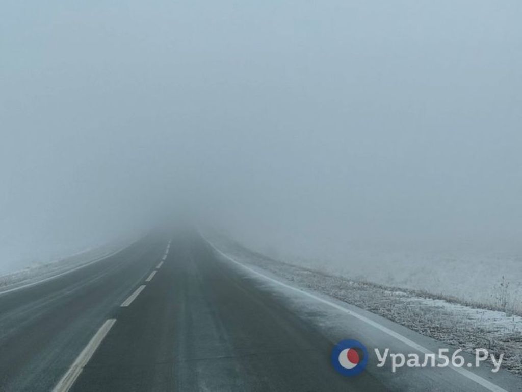 ГАИ сообщают о плотном тумане на некоторых участках трасс Оренбургской области