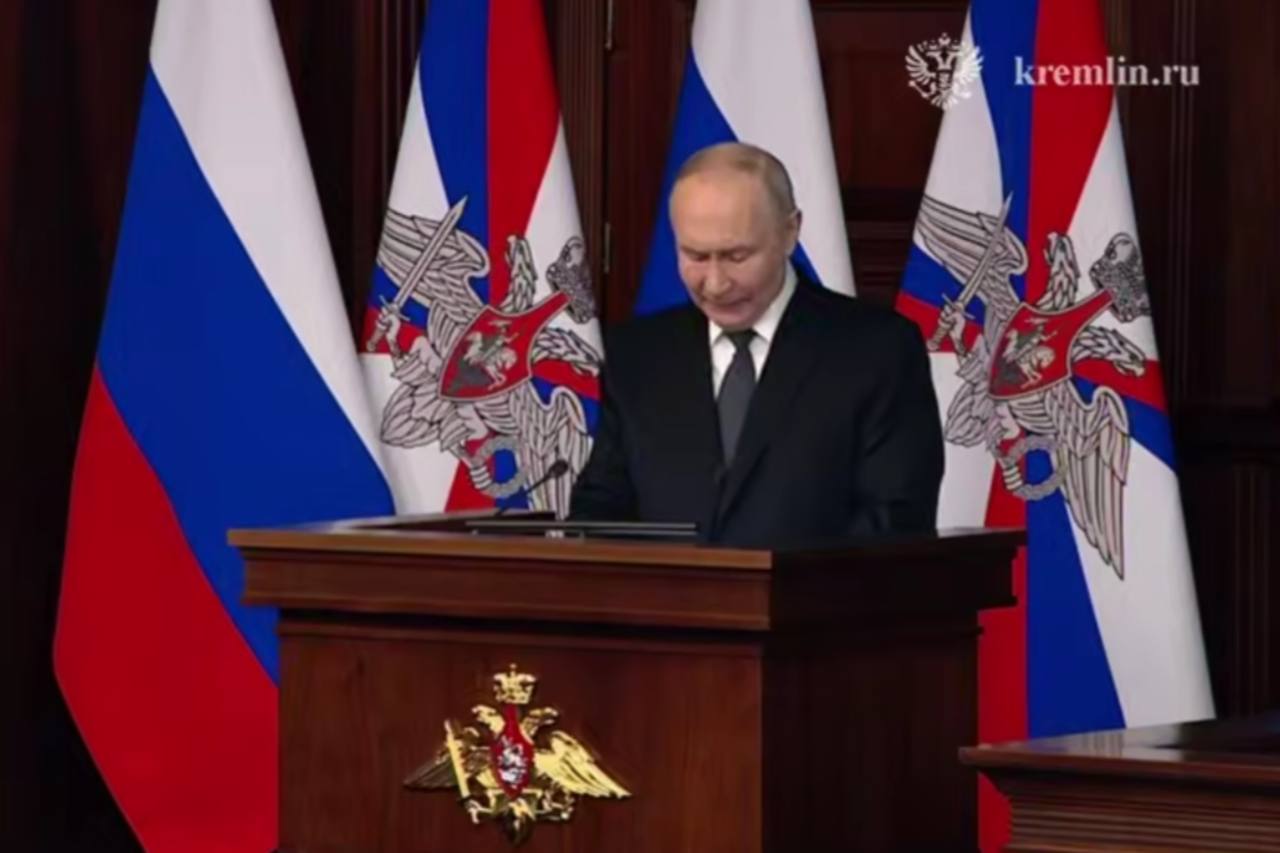 Выступление Владимира Путина. Источник: Кремль. Новости