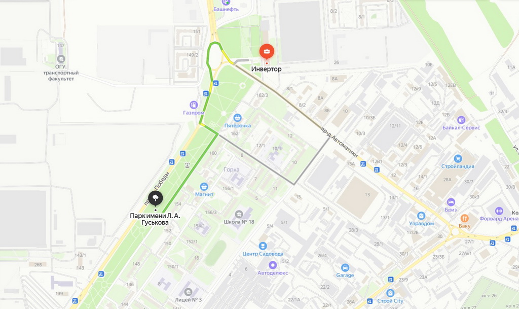 Екатеринбург орск карта