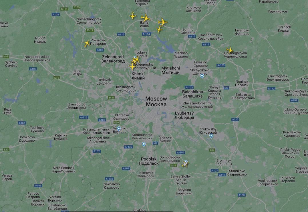 Воздушное пространство над Москвой