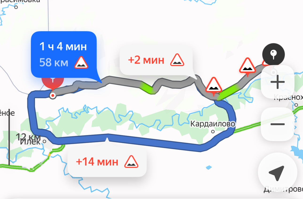 Перекрытый участок на Яндекс.Карты