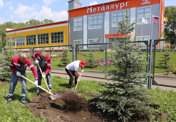 Металлурги благоустроили территорию городского спортивного кластера