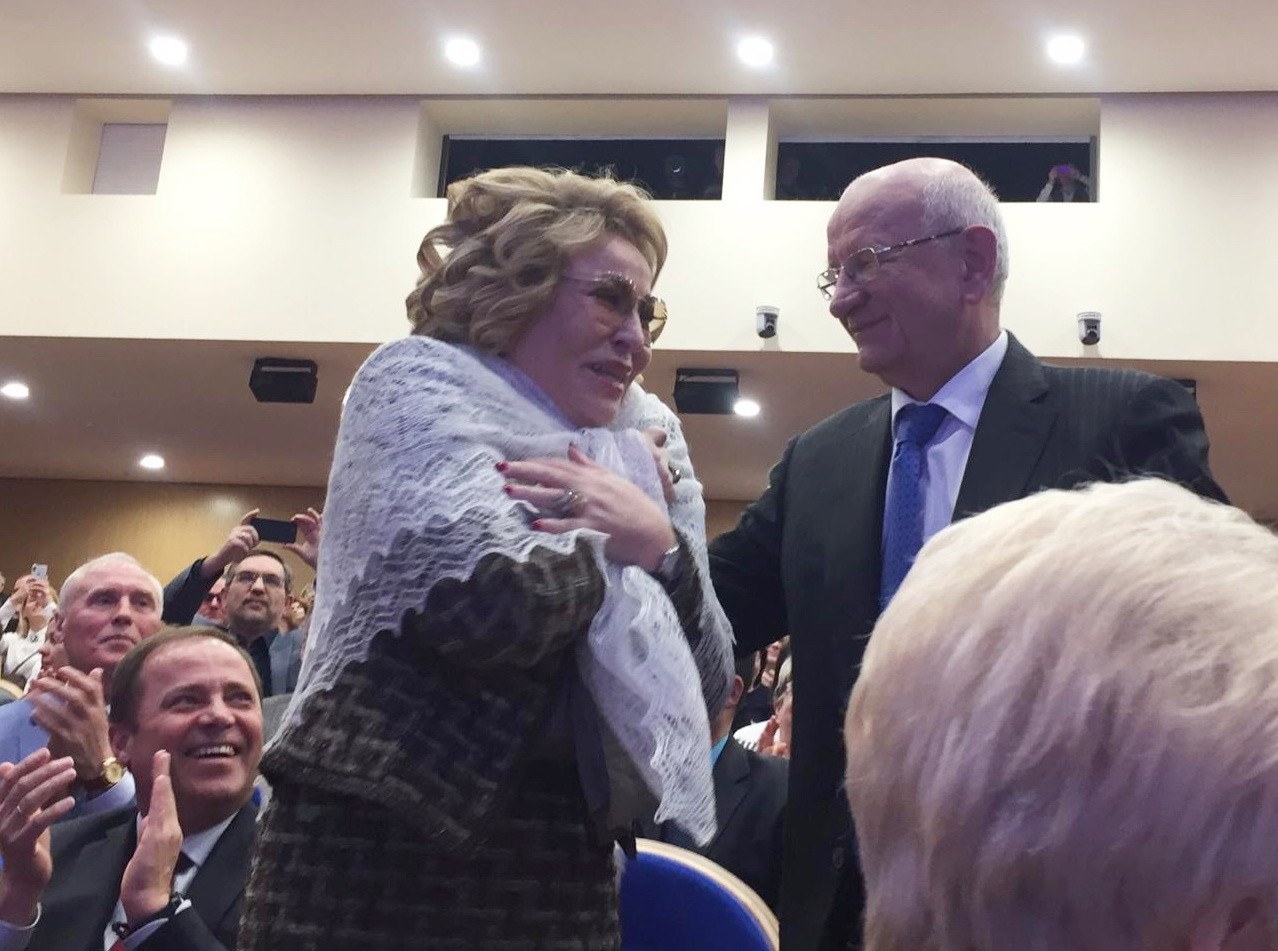 Валентина Матвиенко и Юрий Берг в марте 2019 года. Фото orenonline.ru