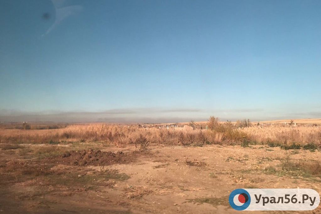 Вид на Орск с кладбища в поселке Первомайском