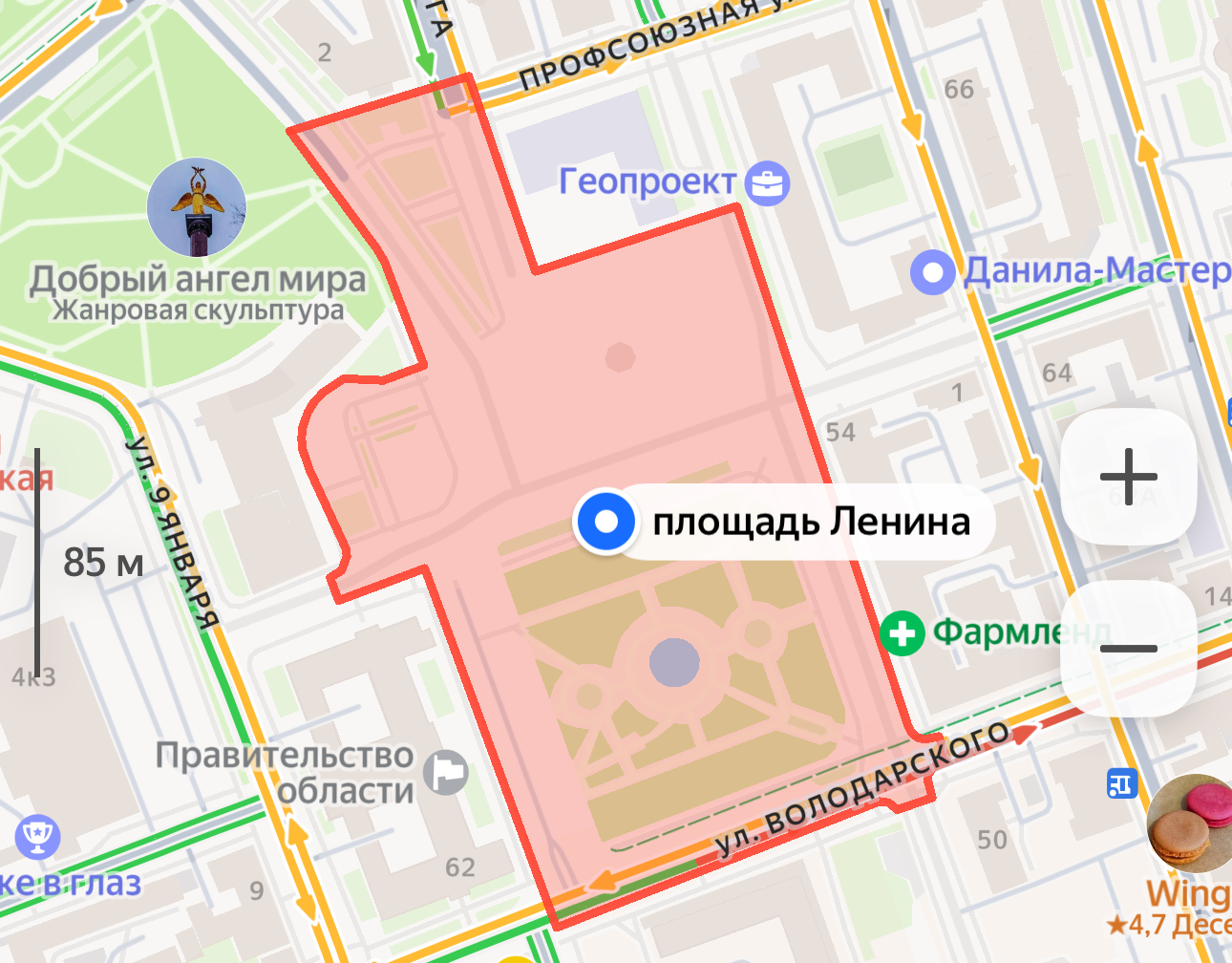 Площадь Ленина на Яндекс.Карты