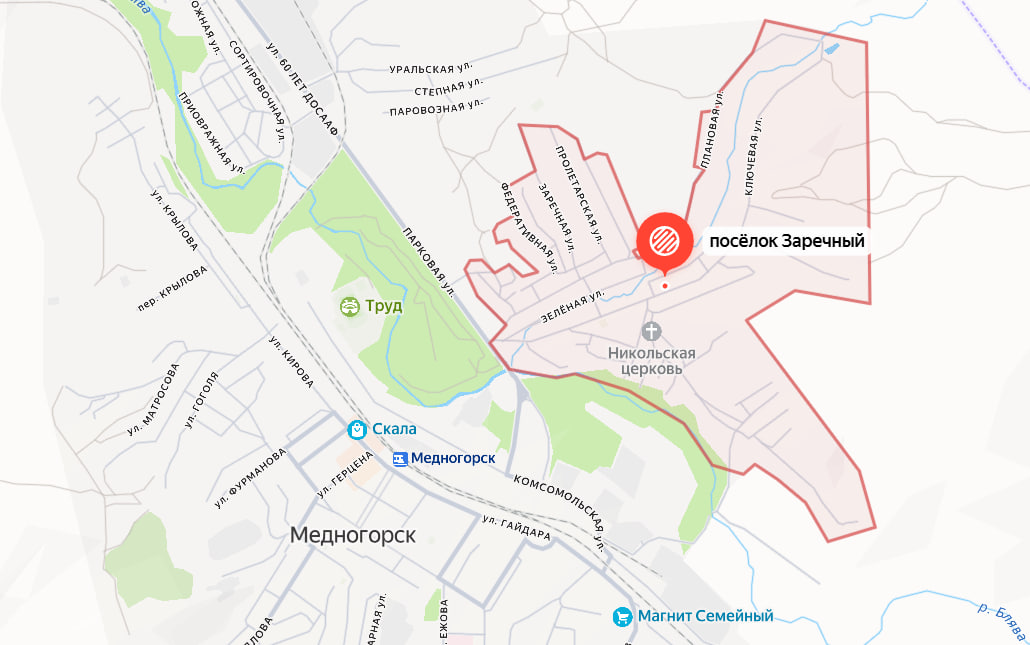 На дороге в поселке Заречном можно переломать ноги, фото: Яндекс.Карты