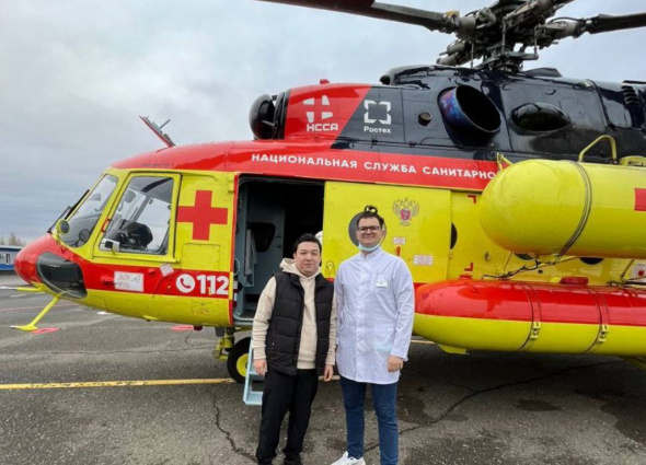 Из Бугуруслана в больницу Оренбурга вертолетом санавиации доставили 3-месячного ребенка 