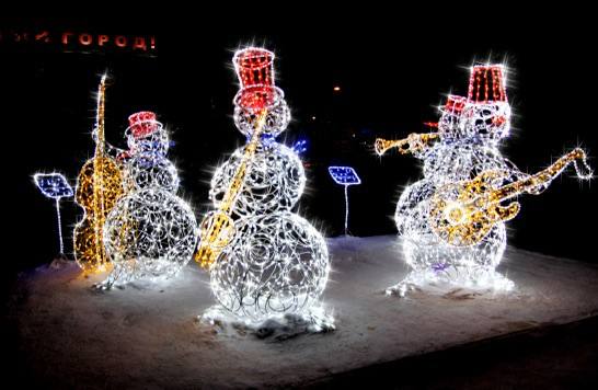 Композиция из снеговиков-музыкантов, фото: сайт Госзакупок