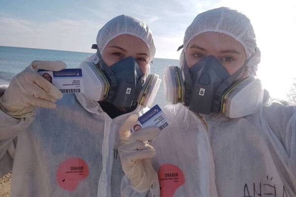Работа студентов на берегу Черного моря. Источник: Правительство Оренбургской области