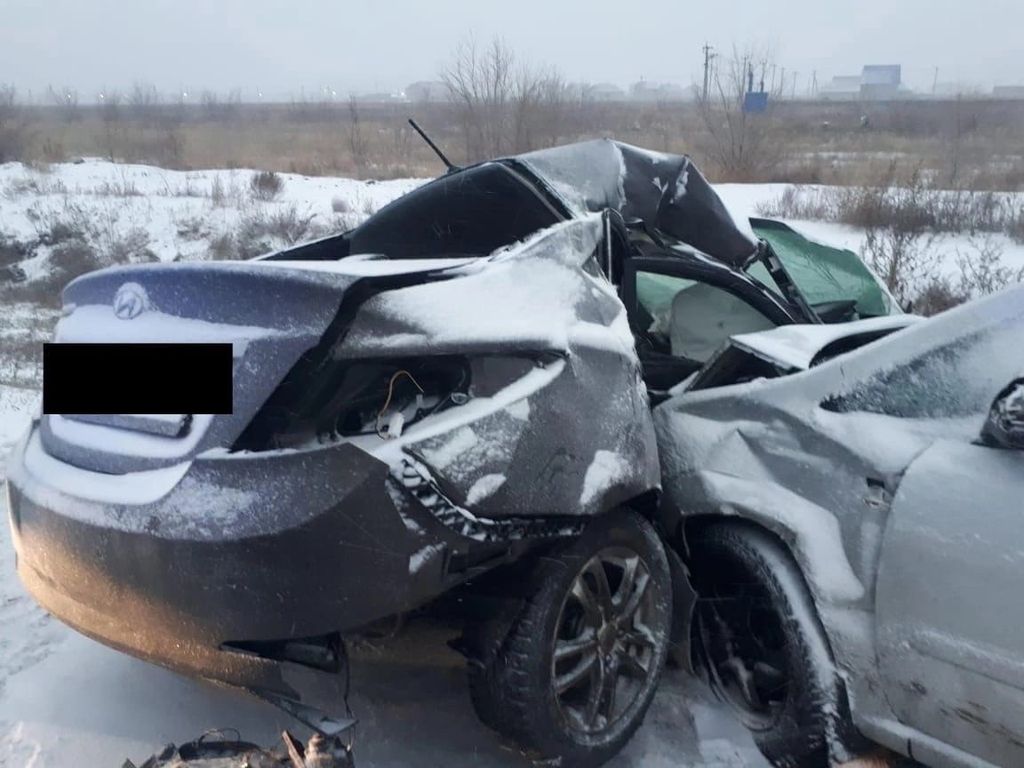 ДТП под Соль-Илецком. Фото: УМВД России по Оренбургской области