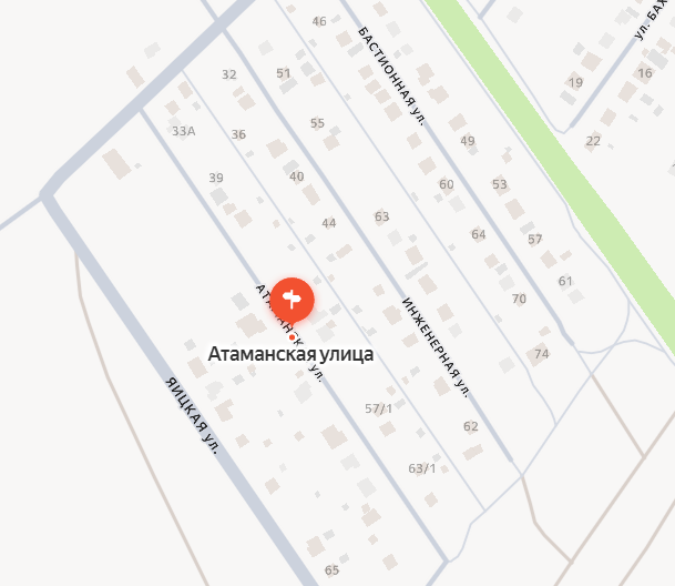 Дорогу на улице Атаманской в поселке Нижнесакмарский планируют отремонтировать, фото: Яндекс.Карты