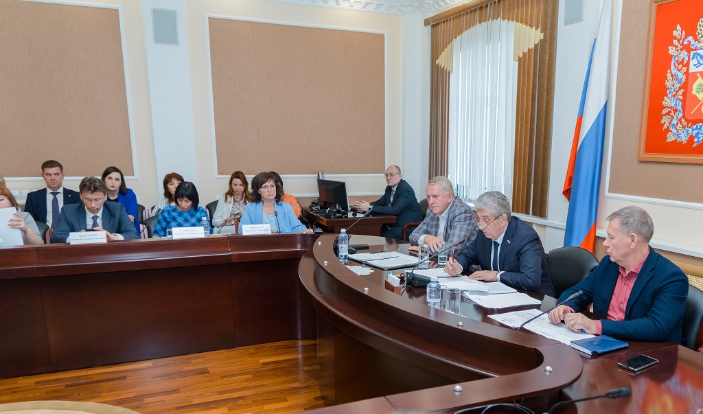 Во время заседания. Фото: Заксоб Оренбургской области