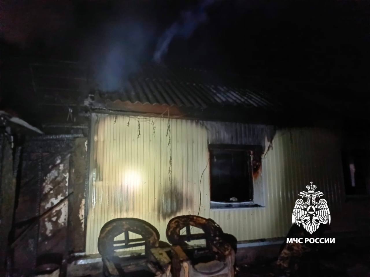 На месте пожара. Источник: МЧС России по Оренбургской области