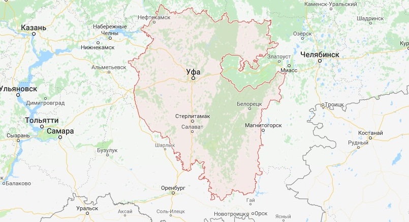 Самара и оренбург карта