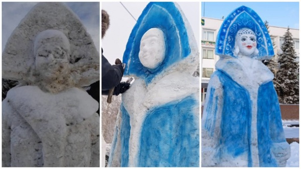 В Кувандыке преобразили Снегурочку, чей облик вызвал бурную реакцию в соцсетях