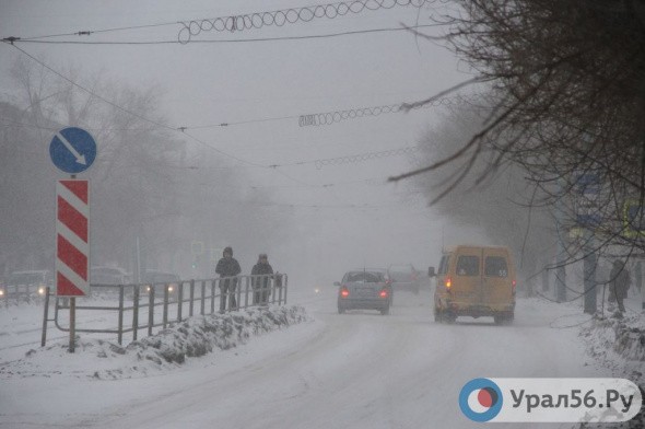 В ночь на 18 февраля в Оренбургской области прогнозируются сильный снегопад и метель