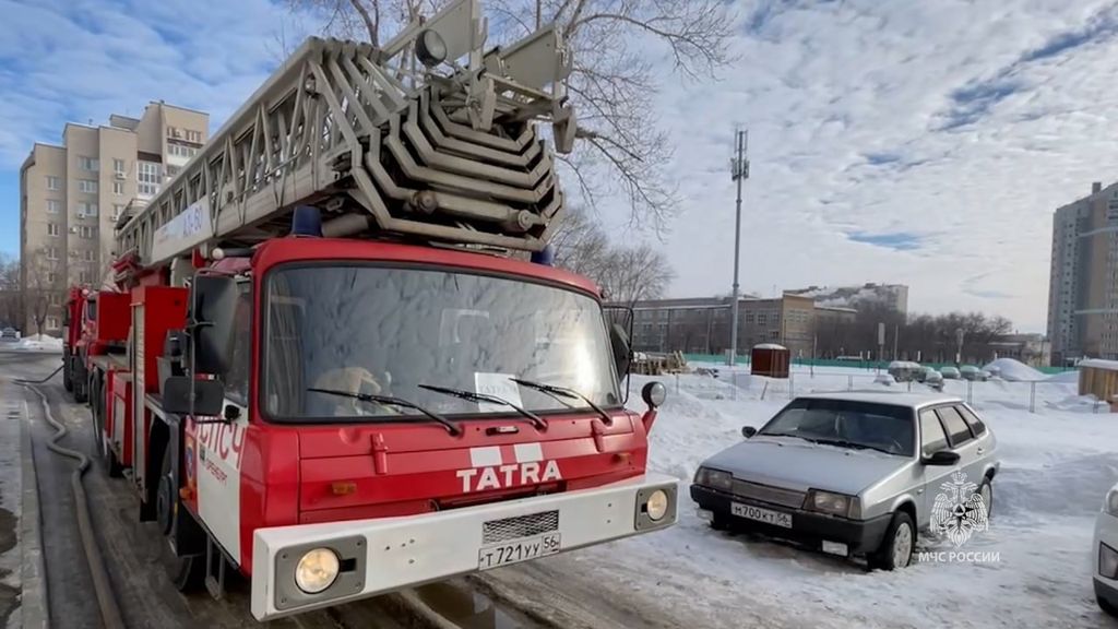 На месте пожара. Фото: ГУ МЧС России по Оренбургской области