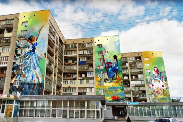 Какие рисунки украсят фасады домов Орска в этом году?