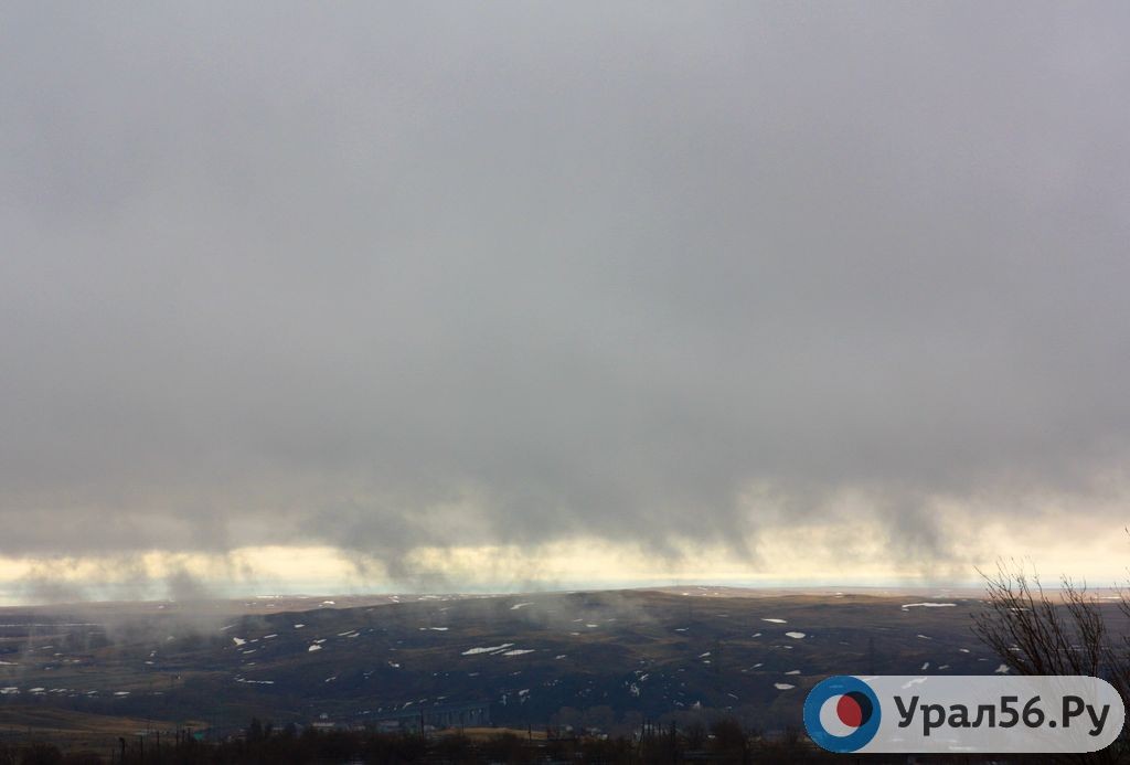 Вид с на степь около Орска с телевышки