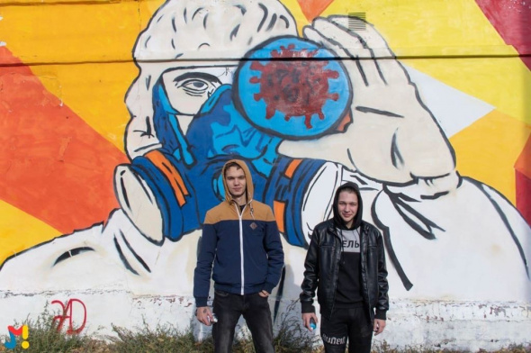 В Оренбурге восстановили граффити, посвященное врачам «красной зоны»