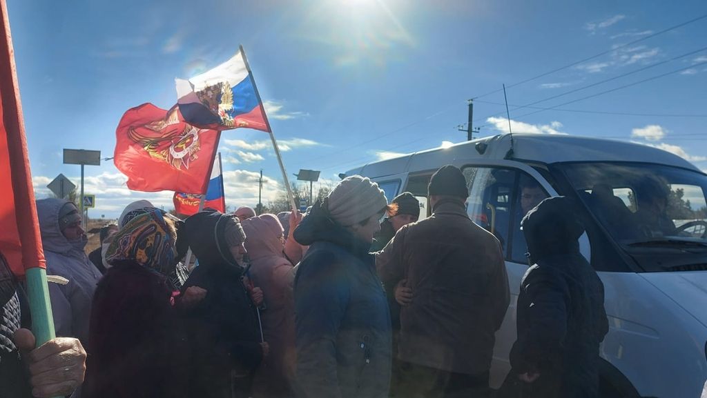 Жители села Ащебутак провожают мобилизованных на боевое слаживание