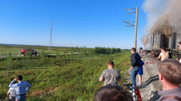 Во время пожара в поезде Новый Уренгой — Оренбург пострадала 10-летняя девочка