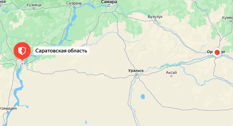 Саратовская область. Фото: Яндекс карты