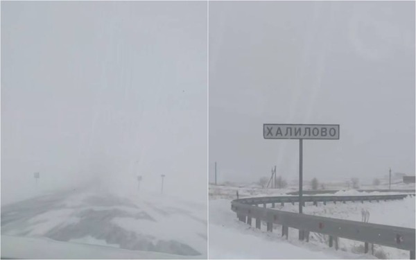 Обстановка на трассе у Краснощеково и Халилово. Стоп-кадры из видео читателей Урал56.Ру