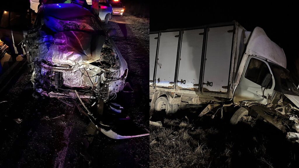 На месте ДТП после столкновения. Фото УМВД по Оренбургской области 