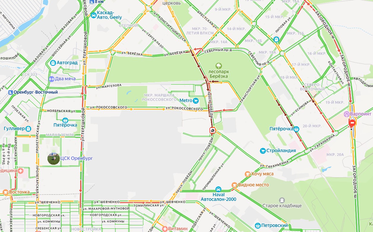 Скриншот Яндекс-карты