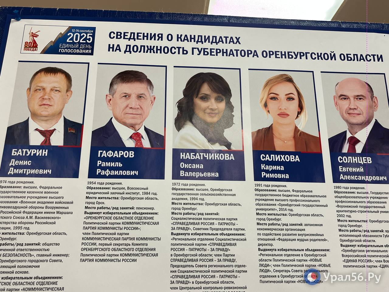 Претенденты на пост губернатора Оренбургской области