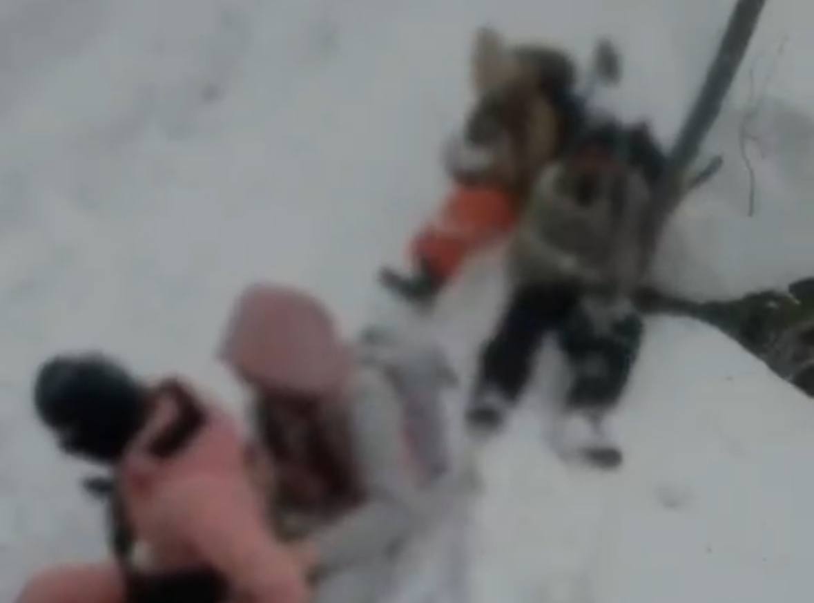 Кадр из видео после столкновения пострадавшего с деревом. Видео: Госкомитет РБ по ЧС
