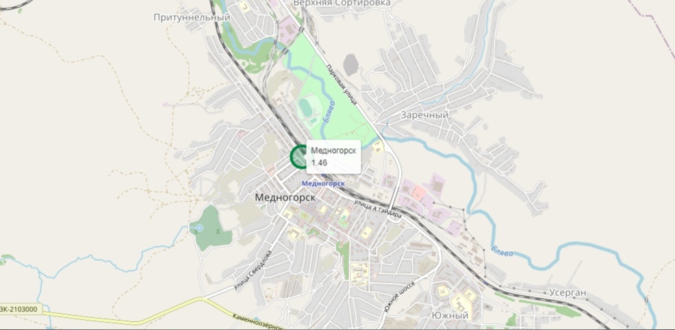 Карта города медногорска