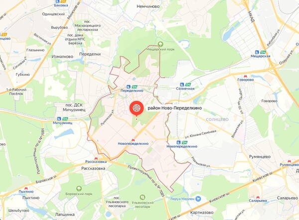 Это произошло в школе в Ново-Переделкино. Источник: Яндекс.карты