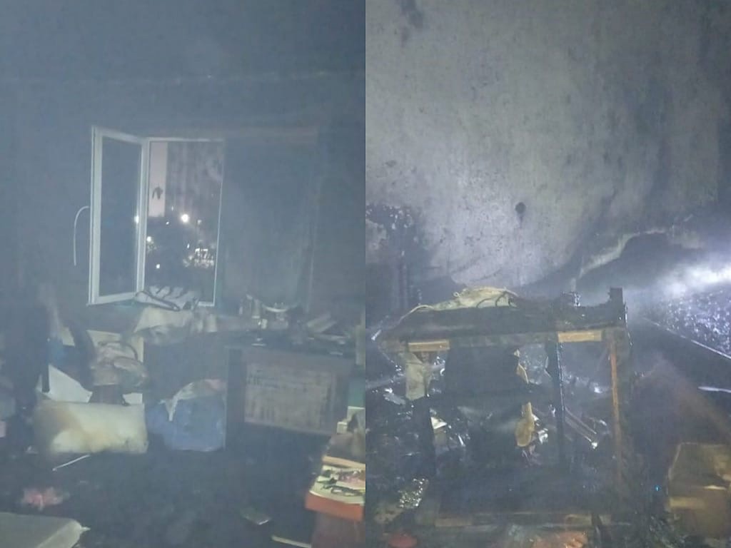 На месте пожара. Фото: ГУ МЧС России по Оренбургской области