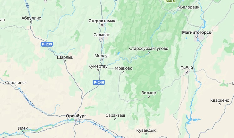 Расстояние от Оренбурга до Салавата. Источник: Яндекс.карты