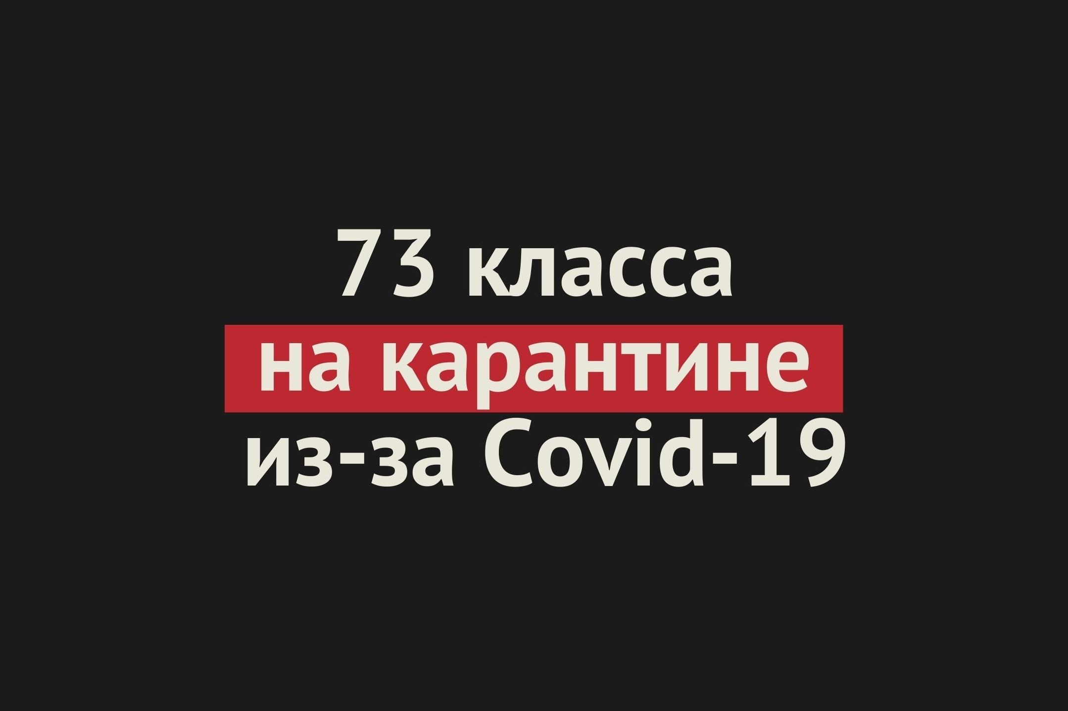 73 класса в Оренбургской области закрыты на карантин из-за COVID-19
